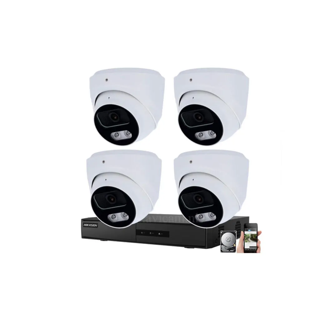 HikVision camerasysteem met vier camera’s, recorder en app